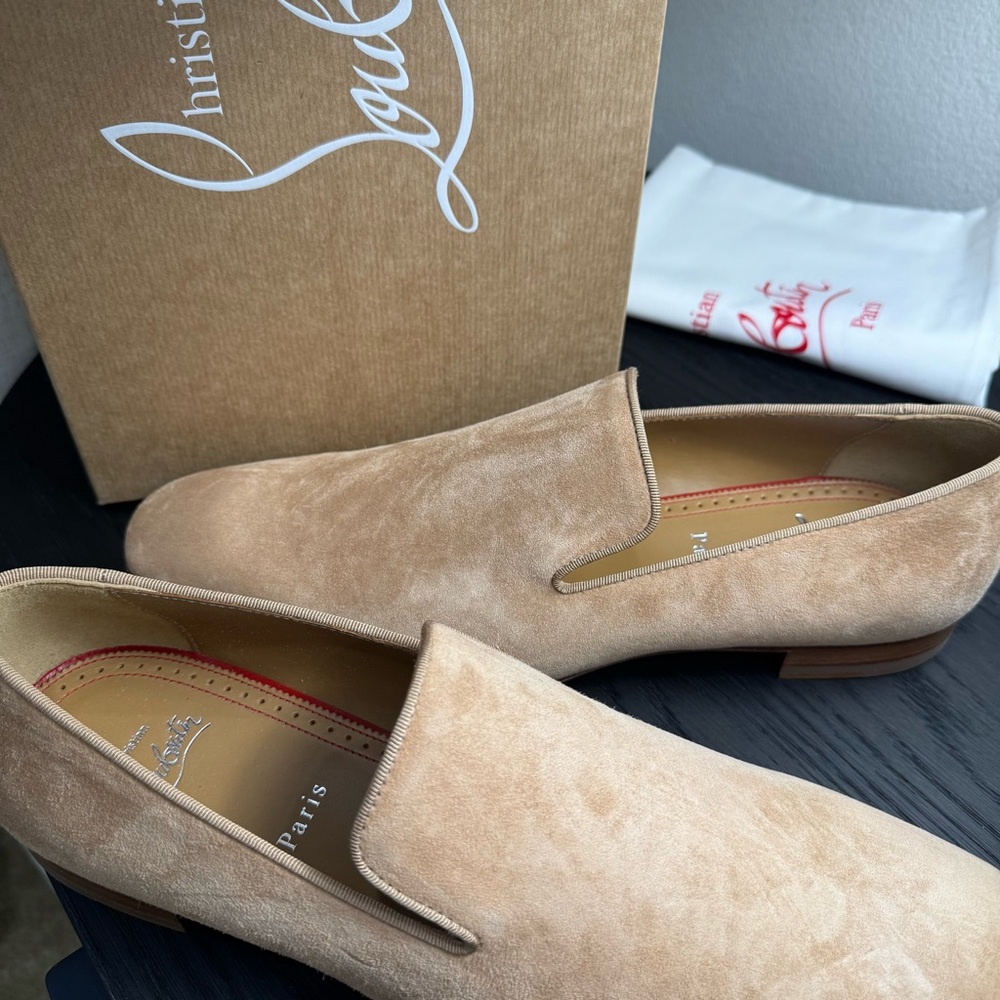 Christian Louboutin Dandelion Loafer Suede Lionne Beige - Picture 4 of 7
